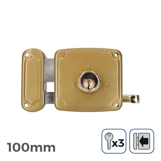Cerradura Izquierda 100Mm 3 Llaves Incluidas
