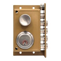 Cerradura Sobreponer Crs01 Izquierda Pintado Oro