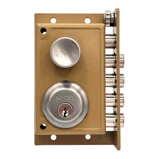 Cerradura Sobreponer Crs01 Izquierda Pintado Oro