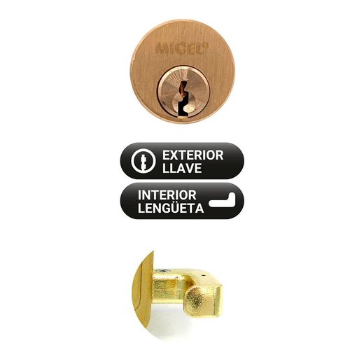 Cerradura Sobreponer Crs02 Izda 40 X 80 Mm Pintado Oro