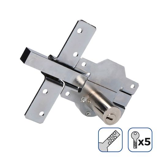 Cerrojo De Seguridad Color Níquel Incluye 5 Llaves De Seguridad