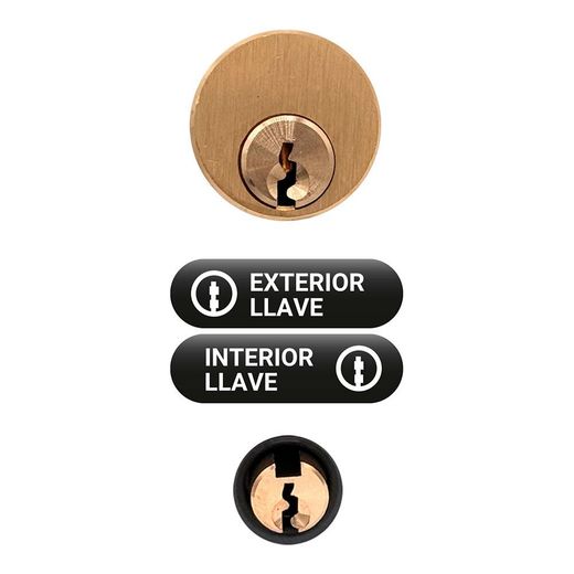 Cerrojo Sobreponer Crr07 105L/50 Mm, Pintado Gris, Llaves Iguales Amaestradas