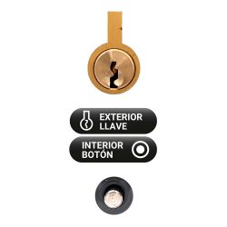 Cerrojo Sobreponer Crr08 86B/70 Mm Pintado Gris