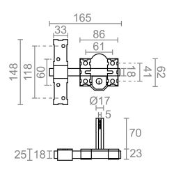 Cerrojo Sobreponer Crr09 86L/70 Mm Níquel