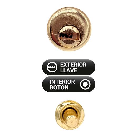 Cerrojo Sobreponer Crr10 86B/50 Mm Latón Satinado