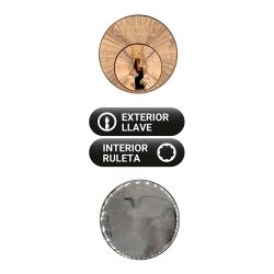 Cerrojo Sobreponer Ruleta Crr15 Pintado Gris