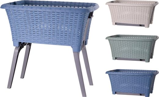 Cesta De Ropa Con Patas Plegables, Colores Surtidos, 60 X 40 X 57 Cm