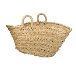Cesta Oval Para Leñero De Esparto,  60 X 35 X 45 Cm