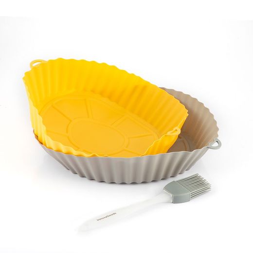 Cestas De Silicona Con Pincel Para Freidoras De Aire