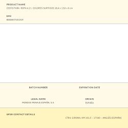 Cesto Para Ropa 1,5 L, Colores Surtidos 18,4 X 13,6 X 6 Cm