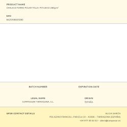 Chaleco Forro Polar Talla-M Fleece 280G/M²