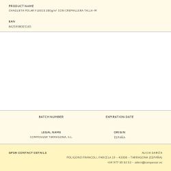 Chaqueta Polar Fleece 280G/M² Con Cremallera Talla-M