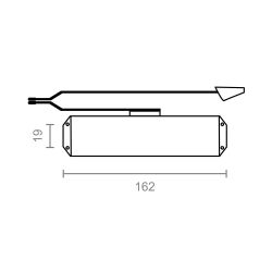 Cierrapuertas Sin Retenedor Mc01-S Blanco