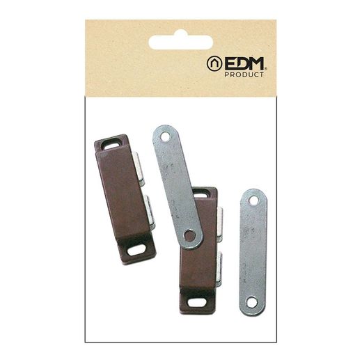 Cierre Magnético Im02, Marrón, 42 X 18 Mm, 2 Unidades