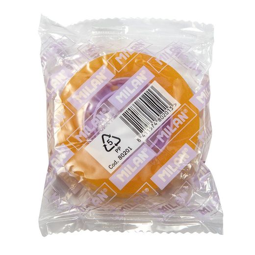 Cinta Adhesiva 12 Mm X 33 M Color Amarillo Transparente