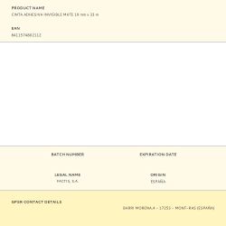 Cinta Adhesiva Invisible Mate 19 Mm X 33 M