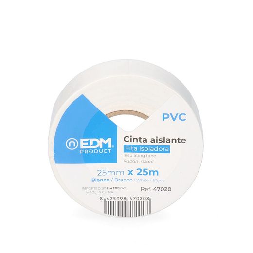 Cinta Aislante Calidad "Supra" Blanca 25 Mm X 25 M