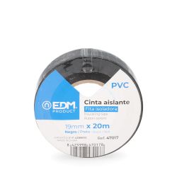 Cinta Aislante Calidad "Supra" Negra 19 Mm X 20 M