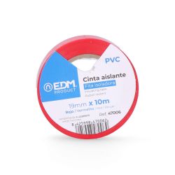 Cinta Aislante Calidad "Supra" Roja 19 Mm X 10 M