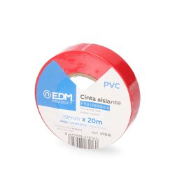 Cinta Aislante Calidad "Supra" Roja 19 Mm X 20 M