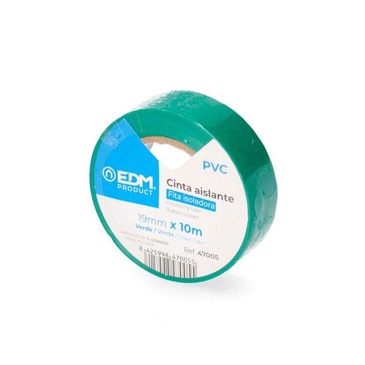 Cinta Aislante Calidad "Supra" Verde 19 Mm X 10 M
