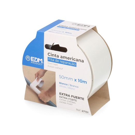 Cinta Americana Blanca 50 Mm X 10 M