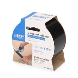 Cinta Americana Negro 50 Mm X 10 M