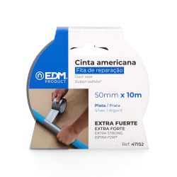 Cinta  Americana Plata 50 Mm X 10 M