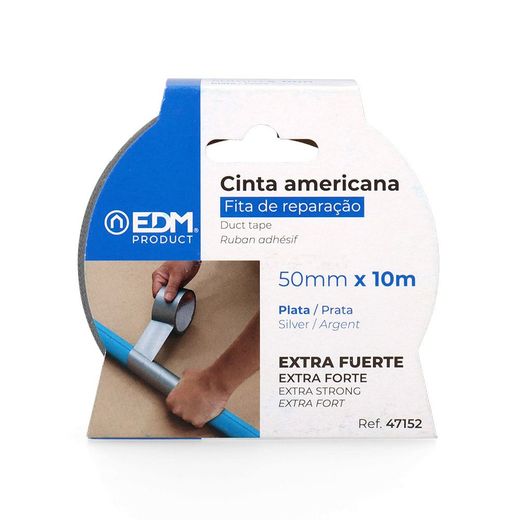Cinta  Americana Plata 50 Mm X 10 M