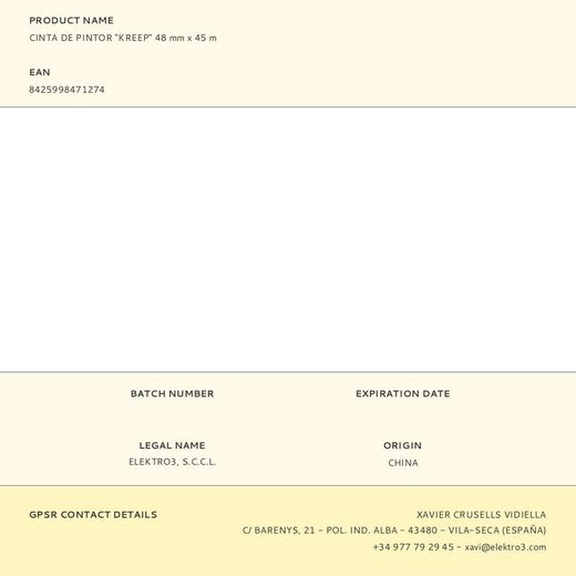 Cinta De Pintor "Kreep" 48 Mm X 45 M
