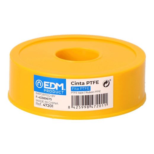 Cinta De Ptfe Blanco 19 Mm X 50 M