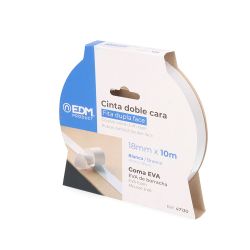 Cinta Doble Cara Blanco 18 Mm X 10 M