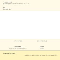 Cinta Terciopelo, Colores Surtidos,  15 Mm X 15 M