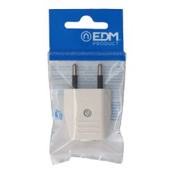 Clavija 10A 250V 4Mm Blanca (Envasada)