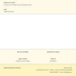 Clavija 2P+T Goma 16A 230V Negro. Kopp