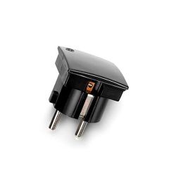 Clavija  2P+T  Salida Lateral 4,8 Mm Negra (Retractilado)