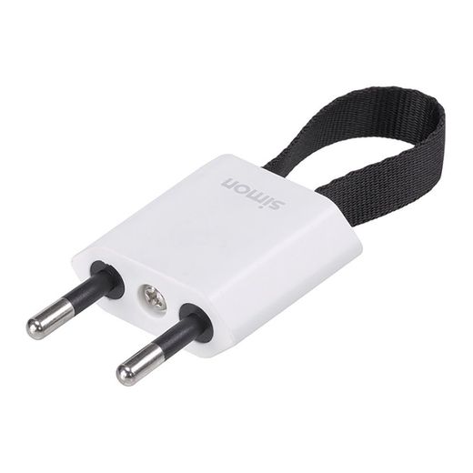 Clavija 2P+Tt Schuko Salida Frontal Y Lateral 10 A 250 V~ Facil Extracción Blanca