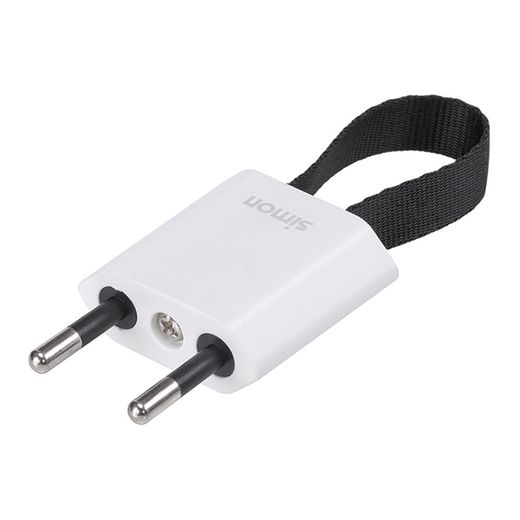 Clavija 2P+Tt Schuko Salida Frontal Y Lateral 10 A 250 V~ Facil Extracción Blanca