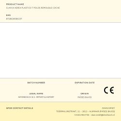 Clavija Aerea Plastico 7 Polos Remolque Coche