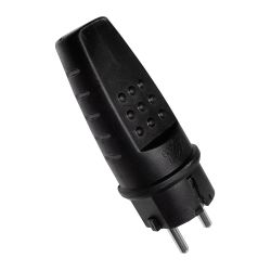 Clavija Bipolar De Goma (Cee 7/7), Ip44, 16A 250V