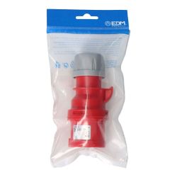 Clavija Cetac 3P+T Roja 16A 400V~ Ip44 (Envasada)