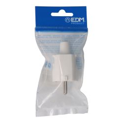 Clavija De Goma 10/16A 250V T/Tl Ip44 4,8Mm Blanca (Envasada)