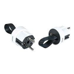 Clavija Extraplana 2P+Tt Schuko Salida Frontal 16 A 250 V~ Facil Extraccion Blanca