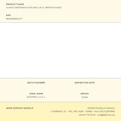 Clavija Teléfono 8 Vias Adsl Cat.5  (Retractilado)