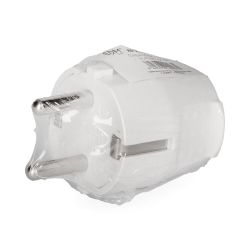 Clavija Tipo F 10/16A T/Tl 4,8Mm (Retractilada) Blanca Edm