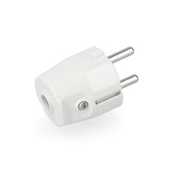 Clavija Tipo F 10/16A T/Tl 4,8Mm (Retractilada) Blanca Edm