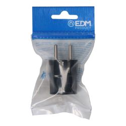 Clavija Tipo F T/Tl 16 A Salida Lateral 4,8Mm Negra (Envasada)