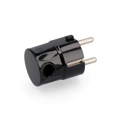 Clavija Tipo F T/Tl 16 A Salida Lateral 4,8Mm Negra (Retractilada) Edm