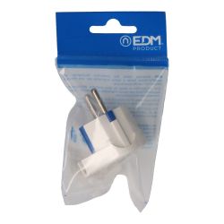 Clavija Tipo F T/Tl Salida Lateral 4,8Mm. 16A Blanca (Envasado)