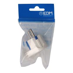 Clavija Tipo F T/Tl Salida Lateral 4,8Mm. 16A Blanca (Envasado)